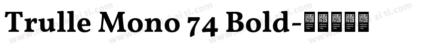 Trulle Mono 74 Bold字体转换